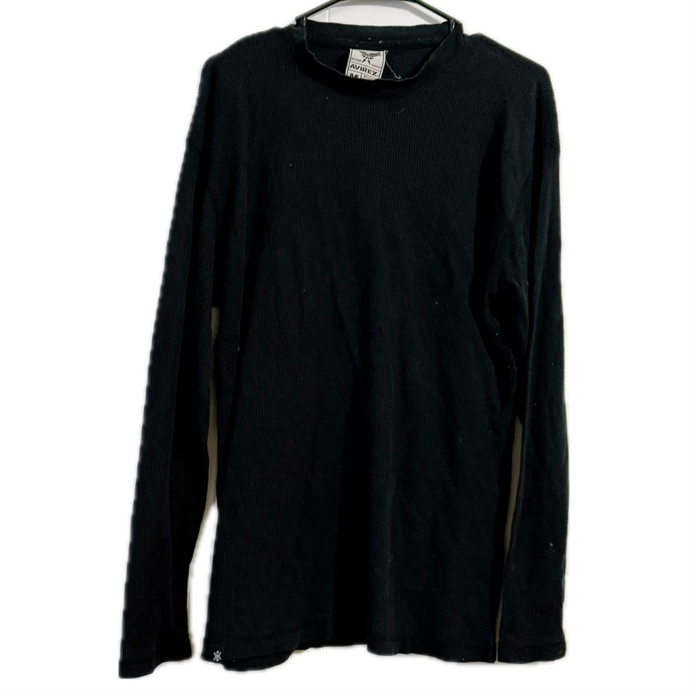 Avirex Men's Black Long Sleeve Tee‎